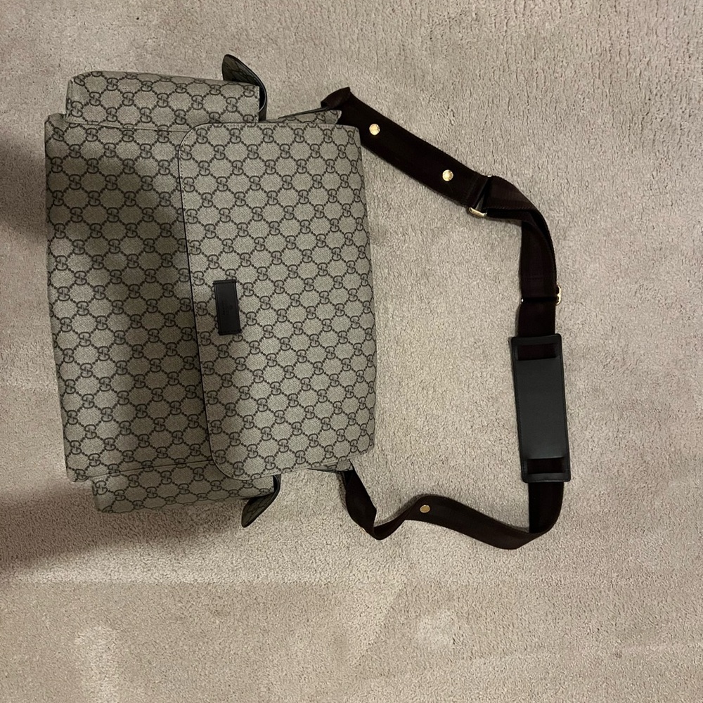 Gucci Black and Gray Kids Monogram Bag